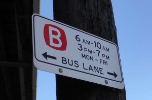 bus lane sign