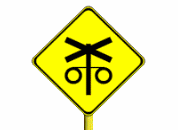 railway level crossing ahead