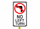 no left turn